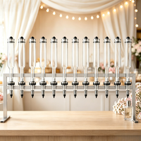 Support de présentation de parfum de table en verre argenté 375 ml, 12 bouteilles, design personnalisé, pour décoration de mariage