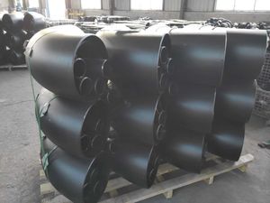 ANSI B16.9 <span class=keywords><strong>Coude</strong></span> à 45 degrés à <span class=keywords><strong>rayon</strong></span> long en <span class=keywords><strong>acier</strong></span> au carbone A234WPB Raccord de tuyauterie STD SCH40 avec traitement de surface par peinture - Product Image 4