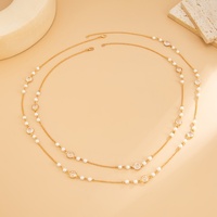 2 unids/set dijes imitación perla cristal suéter collares para mujeres exageradas collares largos femeninos accesorios joyería de moda