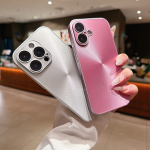 Thời trang CD Mô hình màu tinh khiết trường hợp điện thoại cho Iphone 11 12 13 14 15 16 Pro Max Laser Aurora Máy ảnh ống kính bảo vệ Bìa Shell - Product Image 2