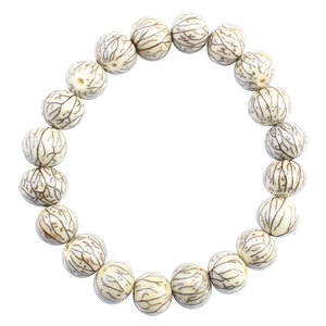 Bodhi Seed <b>Bracelet</b> 13mm Round Plant Pattern Antiques Religious Jewelry for Men Women Collectible Beads Hangzhou Origin YXPT01 - Product Image 5
