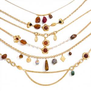 Collier en résine plaqué or 14k 18k en acier inoxydable original, étanche et anti-ternissement, pour femmes et hommes - Product Image 5