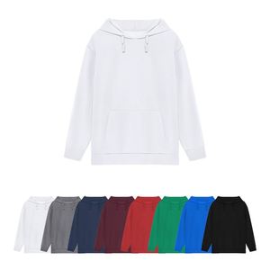 Sweat-shirts à capuche personnalisés pour hommes, style streetwear, motif uni, broderie logo en relief, vente en gros - Product Image 3