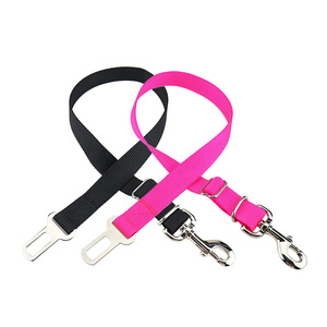 Pilihan warna kustom tali kursi anjing peliharaan keselamatan mobil Universal gesper paduan seng anyaman nilon cerah - Product Image 2