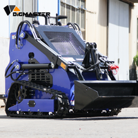 22 HP EPA Engine Mini Skid Steer Loader Backhoe Loader Front Loader Pompa Tiga Tahap Silinder Ganda Bantalan 1 Tahun Garansi Global