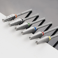 Nouveau personnalisé de haute qualité sans chaleur 5 en 1 mèches à ongles coupe croisée manucure Gel outils populaires 3/32 "ensemble de forets à ongles en carbure