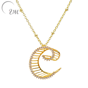 สร้อยคอเงิน UM Jewelry ชุบทอง ขายส่ง เหมาะสำหรับทั้งชายและหญิง ของขวัญหมั้น ของขวัญวันครบรอบ สวมใส่ได้ทุกวัน งานปาร์ตี้ - Product Image 1