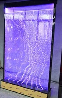 Écran mural à bulles d'eau en acrylique avec éclairage LED à grande échelle personnalisé panneau en plastique de style Art déco rideau d'eau fontaine vitrines