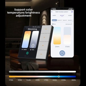 Sixgwh cho ZigBee cảm ứng thông minh chuyển đổi Pro 4-gang Radar cảm biến màu Temp mờ Rèm kiểm soát IP66 không thấm nước <span class=keywords><strong>220V</strong></span> cuộc sống thông minh - Product Image 6