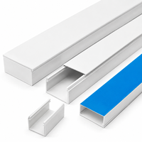 Goulotte de câblage PVC 60x40mm pour l'organisation des câbles en surface dans les salles de surveillance CCTV et les projets de systèmes de sécurité