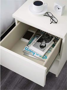 Kayu Solid <span class=keywords><strong>2</strong></span> Laci Laci Lemari Laci Putih untuk Ruang Tamu Kamar Tidur - Product Image 3