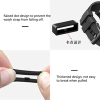 Accessoires pour bracelet de montre 16-26 mm, boucle universelle en silicone, anneau en caoutchouc pour fermoir, anneau de fixation pour bracelet