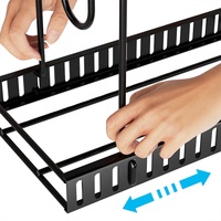 Support compact pour casseroles avec séparateur amovible et cadre à fentes compactes pour l'angle d'un placard d'appartement studio et le côté de l'évier