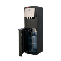 Elégant distributeur d'eau intelligent à lumière LED purificateur d'eau électrique en acier inoxydable avec capteur de charge au fond type chaud et froid-pour les hôtels