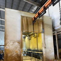 Ligne de production de revêtement électrostatique à faible bruit et grande capacité, certifiée CE, pour pièces d'excavatrices, profilés en acier, PLC