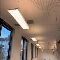 Panneau LED direct/indirect, éclairage haut/bas, 40W, 595x595mm, lampe de plafond suspendue pour bureau, école, hôpital