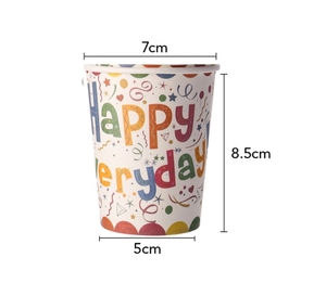 Kit d'accessoires jetables pour fête européenne et américaine Nouveau <span class=keywords><strong>joyeux</strong></span> <span class=keywords><strong>anniversaire</strong></span> Ballons colorés Gobelets en papier Ensemble d'assiettes Kit de fournitures pour <span class=keywords><strong>anniversaire</strong></span> - Product Image 5