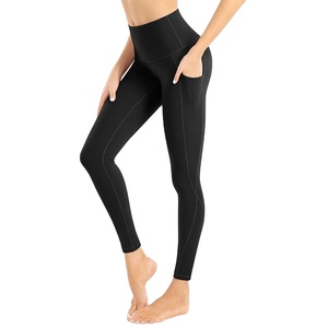 Pantalon d'entraînement de sport taille haute Leggings pour femmes Leggings de fitness en polyester souple avec poche de BD Prix de gros - Product Image 2