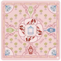 Tapis de jeu de Mahjong style Palm Beach rose, épais et antidérapant, avec réduction du bruit, pour Mahjong, cartes, dominos