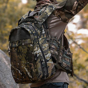 Sac à dos tactique personnalisé, motif camouflage, randonnée, camping, cyclisme, chasse, style polyester Li - Product Image 5