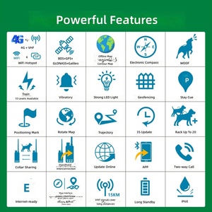 Collier de suivi GPS pour chien de chasse, vente en gros usine, avec <span class=keywords><strong>carte</strong></span> hors ligne, fonction de géorepérage et d'entraînement, localisateur GPS étanche pour animaux de compagnie - Product Image 5