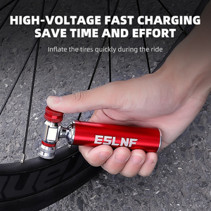 Pompe à CO2 ESLNF pour vélo, adaptateur Schrader Presta, gonfleur de pneus en aluminium, mini pompe pour VTT - Product Image 4