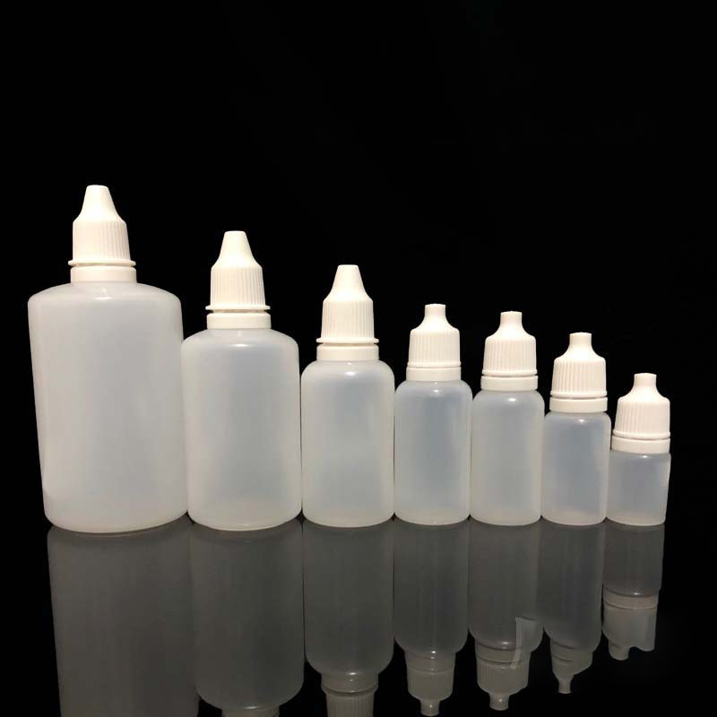 Настраиваемые белые пластиковые инфузионные бутылки из полиэтилена HDPE 3-100 мл для глазных капель с жидким маслом, контейнеры для капельницы для использования в медицине