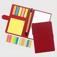 Blocs-notes autocollants en papier kraft avec logo personnalisé Ango, porte-stylo, écologiques, 84g