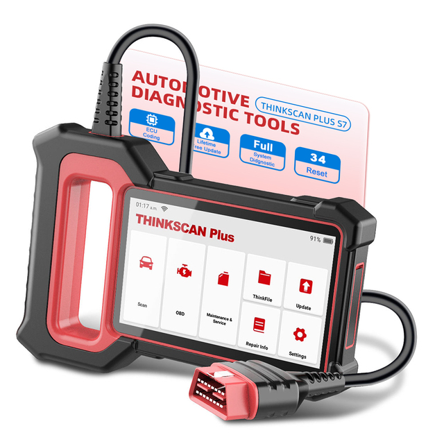 THINKCAR Thinkscan Plus S7 Cover 10,000+ Cars 5 Special Services Options Car Scanner Code Reader AutoAuth Car Diagnostics Tools