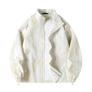 เสื้อแจ็คเก็ตลำลองสไตล์ญี่ปุ่นใหม่ปี 2025 สำหรับผู้ชายวัยรุ่น แฟชั่นฤดูใบไม้ผลิและฤดูใบไม้ร่วง คอปกหลวมๆ สไตล์โจ๊กเกอร์ สวมใส่สบาย ระบายอากาศได้ดี เย็นสบาย - Product Image 3