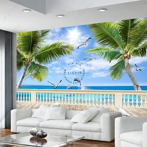 <span class=keywords><strong>Papier</strong></span> <span class=keywords><strong>peint</strong></span> autocollant mural 3D Beach Cocotier Sea View - Product Image 3