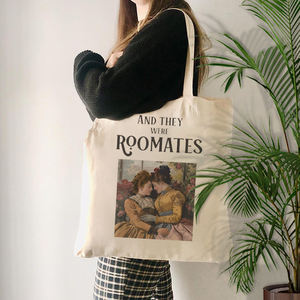 Sac fourre-tout en toile personnalisé à motif de fierté pour les femmes, sac de voyage, sac à provisions réutilisable, 1 pièce - Product Image 1