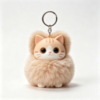 Maßgefertigte Blind Box Plüschtiere mit Vinyl-Gesicht und Plüschkörper, Hochwertige Sammlerfiguren, Cartoon-Katzen-Schlüsselanhänger