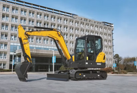 Excavatrice sur chenilles XE60G de 6 tonnes, trois modes de travail pour creuser, briser et niveler