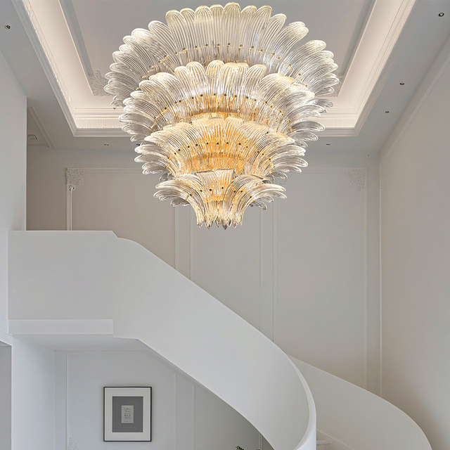 Murano Hand Blown Glass Chandelier Designer Lamps Living Room Decorative Style Pendant Light Nordic Modern bar Chandelier