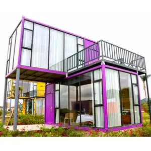 SINS现代设计快速安装钢结构集装箱酒店豪华预制房屋
