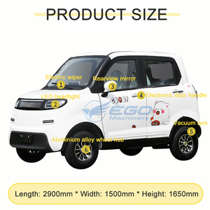 Vehículo Eléctrico para Adultos con 4 Ruedas, Mini Auto Eléctrico de 2 Plazas - Product Image 6