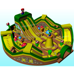 <span class=keywords><strong>Castillo</strong></span> Inflable Comercial con Tobogán, Parque de Diversiones Inflable con Temática de Dibujos Animados para Niños, Combinación de Obstáculos Inflables - Product Image 5
