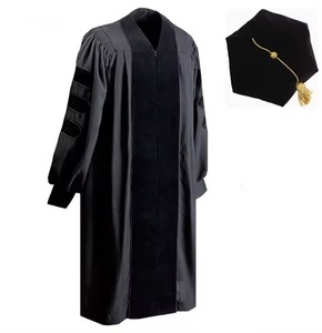 Robe académique Tam pour <span class=keywords><strong>doctorat</strong></span> Robe <span class=keywords><strong>de</strong></span> fin d'études doctorales violette - Product Image 1