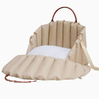 Sac de transport portable pour animaux de compagnie en tissu Oxford avec fermeture éclair, lit pour chat et chien, nid d'hiver pour voyage en voiture, double usage, chaud