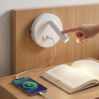 Applique murale LED avec port de charge USB 10W+3W, projecteur de lecture orientable, éclairage d'ambiance, applique murale moderne pour chambre et hôtel