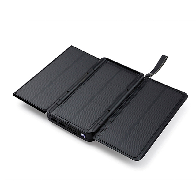 Custom Multifunction Powerbank Folding Solar Panel 10000mAh Wireless Charge Power Bank Emergency Solar Power Bank 20000mAh