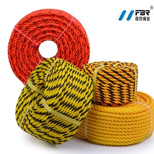 Fbr tùy chỉnh 3 sợi dây thừng xoắn màu vàng và màu đen chất lượng cao Tiger <span class=keywords><strong>PE</strong></span> dây - Product Image 2