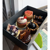 Boîte à tartelette portugaise jetable pour emporter, boîte à tartelette au fromage à 2, 3, 4, 6 compartiments, boîte en papier pour emballage, mini boîte à muffins, boîte à gâteaux sucrés