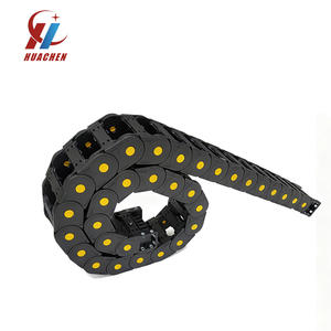 黒色CNCプラスチック製クレーンケーブルキャリア、フレキシブルナイロンPA66ケーブルエナジーチェーン、ドラッグチェーン - Product Image 2