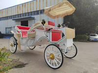 Charrette de luxe royale électrique pour mariage, chariot de chevaux à vendre