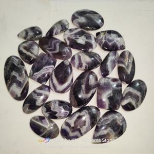 Lot de pierres précieuses en vrac améthyste Chevron naturel de forme mixte comprenant du quartz blanc en cristal rond pour la fabrication de bijoux - Product Image 3