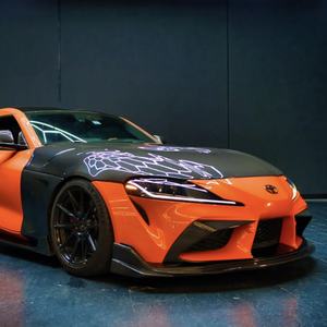 Alerón Delantero de Fibra de Carbono, Divisores Laterales, Alerones Canard, Molduras para Toyota Supra A90 A91 MK5 2019+ Estilo V AutoTuning - Product Image 4