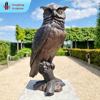 Statue d'Aigle, de Faucon ou de Hibou en Bronze et Laiton sur Mesure, Grande Taille, Artisanale, Sculpture Animale Personnalisée à Vendre