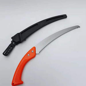 เลื่อยโค้งด้ามแดง 350 มม. พร้อมปลอกป้องกัน สำหรับตัดแต่งกิ่งไม้ในสวน เครื่องมือตัดไม้ - Product Image 4